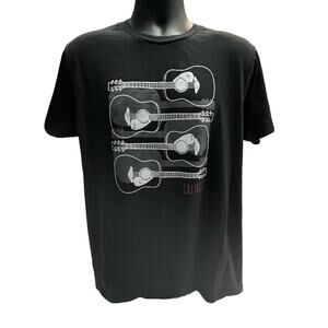 Caliville Acoustic Guitars Black T-Shirt Tee Size Large